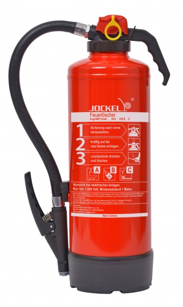 Jockel Feuerlöscher 6kg ABC-Auflade-Pulver Feuerlöscher P6JX 34